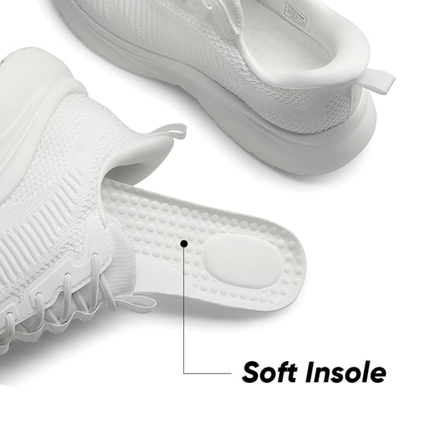 [ActiveFlow] Women's Comfortable Athleisure Sneakers - WHITE - 4